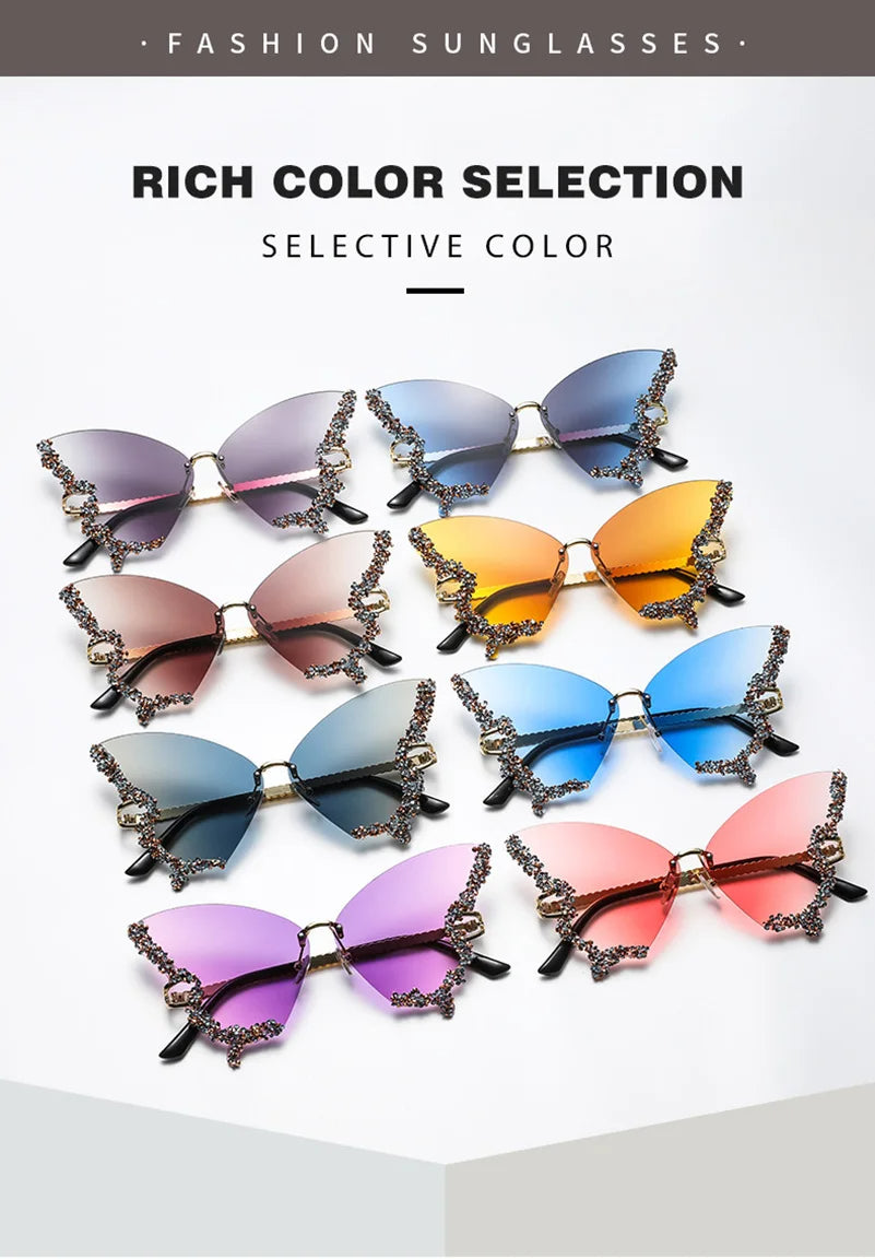 Elegant butterfly frame sunglasses for women