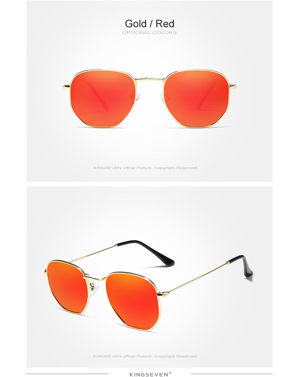 Gold Red men’s sunglasses – vintage style