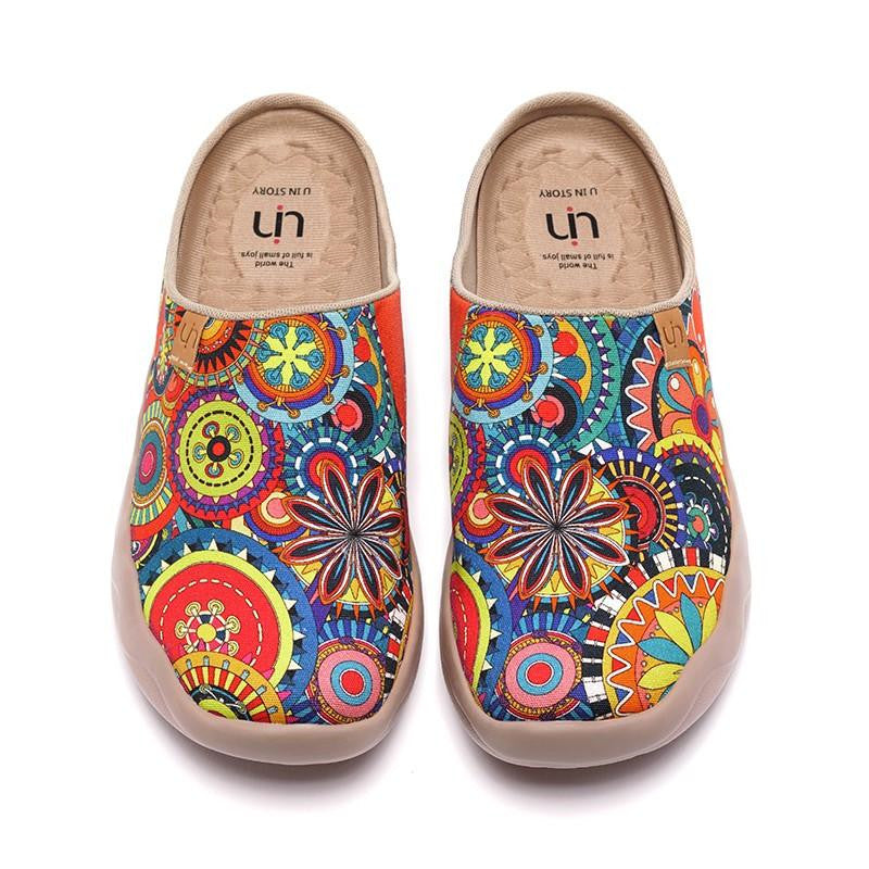 Women's Casual Shoes Painted Walking Slip On Lightweight Loafers Comfortable Canvas Fashion Sneakers - Fashioinista