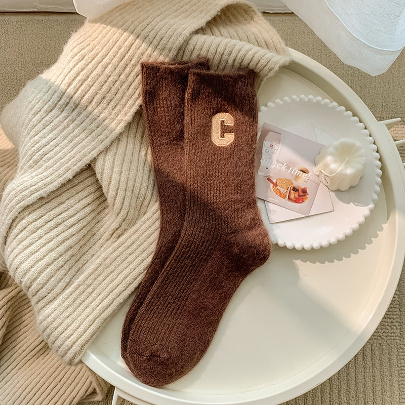 Women's Thick Warm Wool Medium Tube Socks