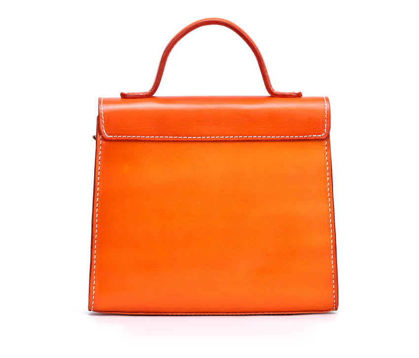Handmade First Layer Cowhide Engraved Cat Handbag - Fashioinista