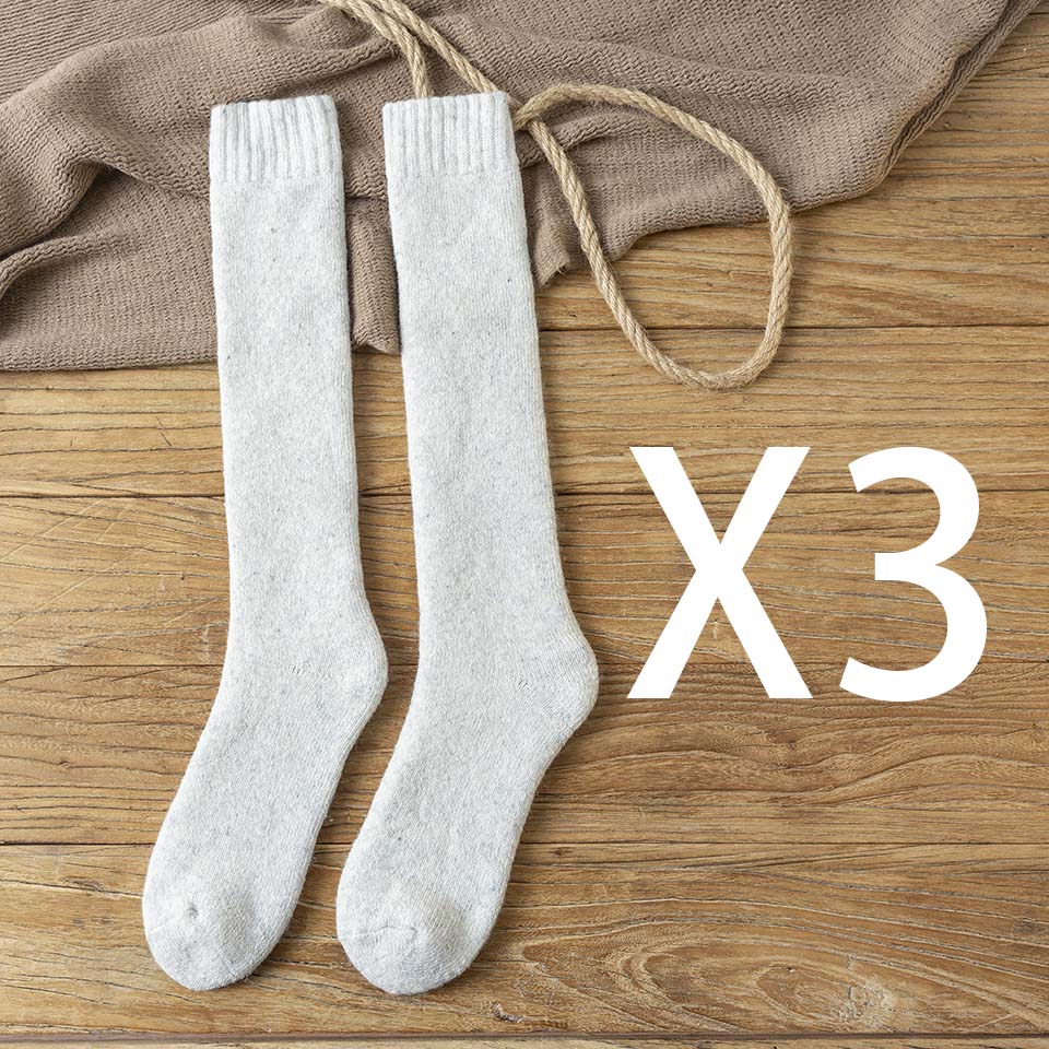 Winter Warm Stockings Plus Fleece Men's Wool Calf Socks