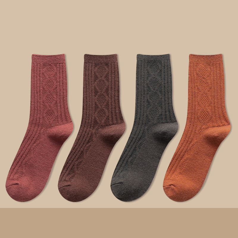 Thickened Cashmere Long Socks For Women Warm Pile