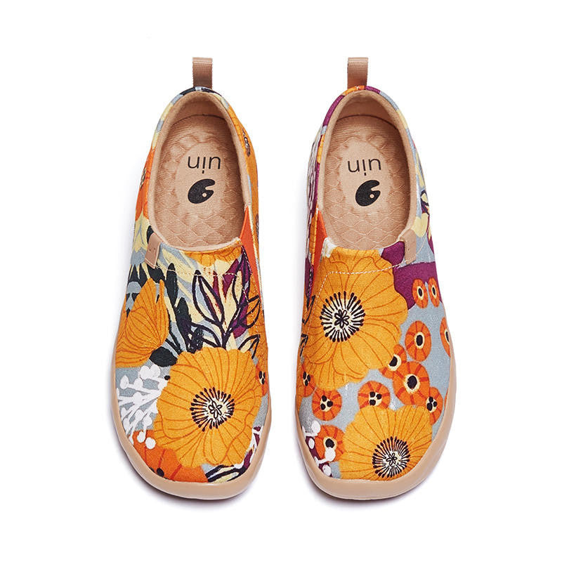 Women's Casual Shoes Painted Walking Slip On Lightweight Loafers Comfortable Canvas Fashion Sneakers - Fashioinista