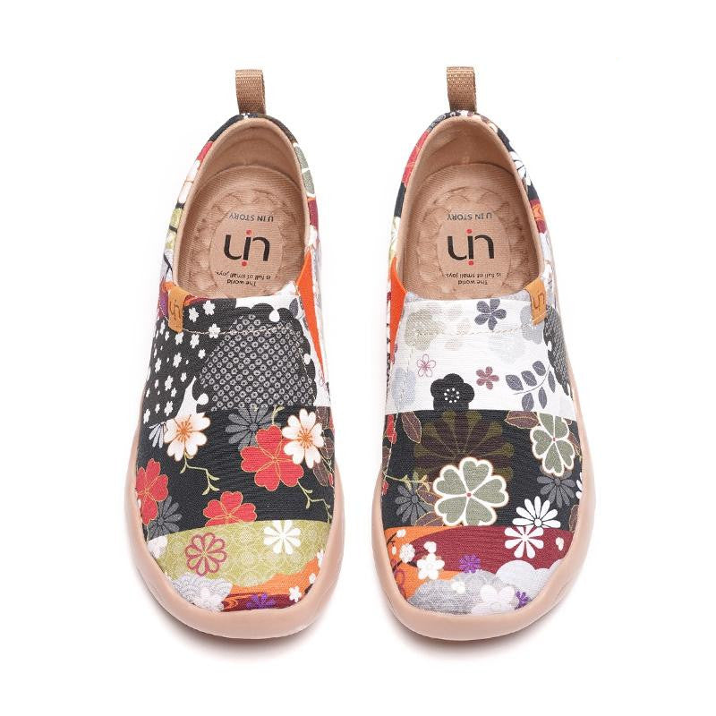 Women's Casual Shoes Painted Walking Slip On Lightweight Loafers Comfortable Canvas Fashion Sneakers - Fashioinista