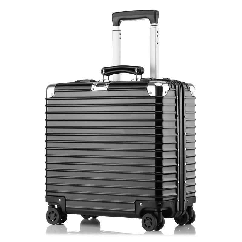 Waterproof aluminum frame rod password box 18 inch wear-resistant men's business travel universal wheel aluminum frame small box girl - Fashioinista