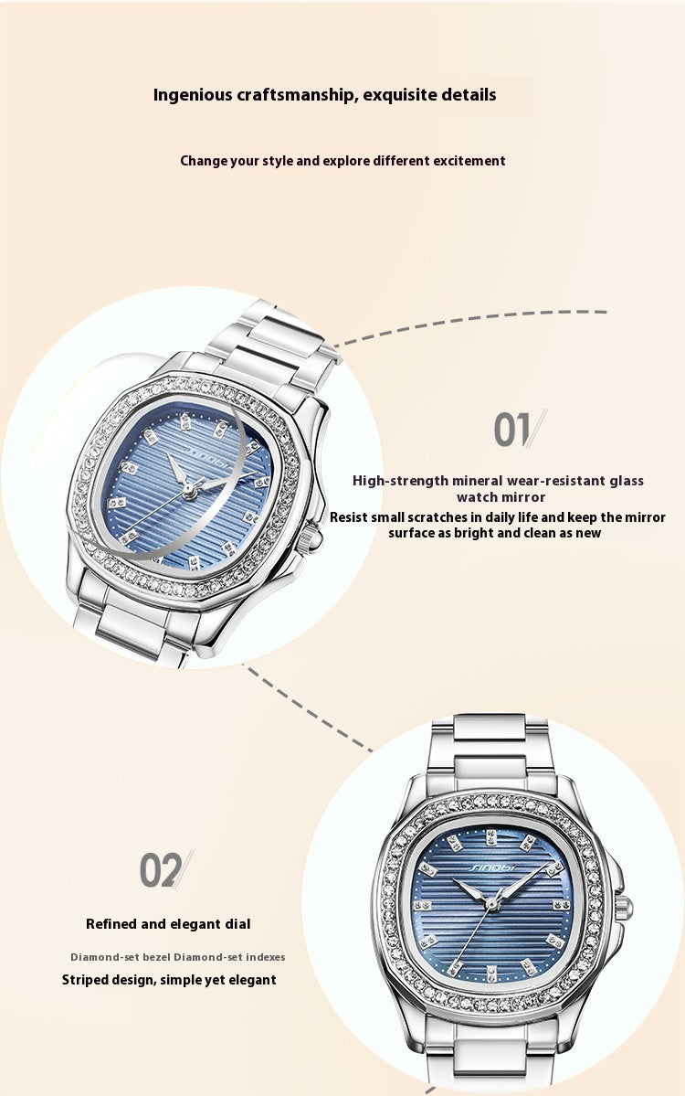 stainless steel women's watch