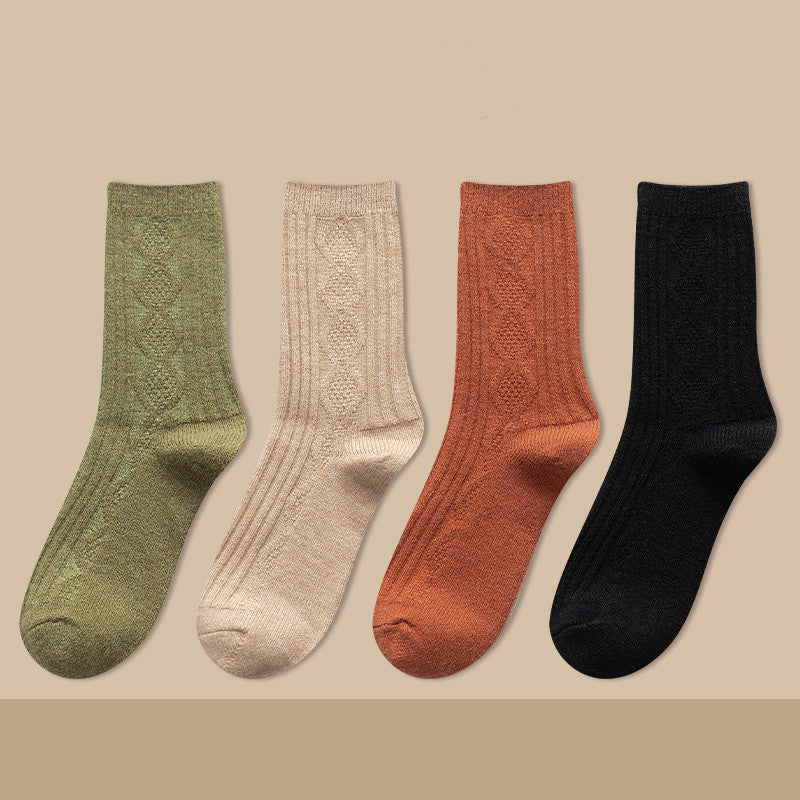 Thickened Cashmere Long Socks For Women Warm Pile