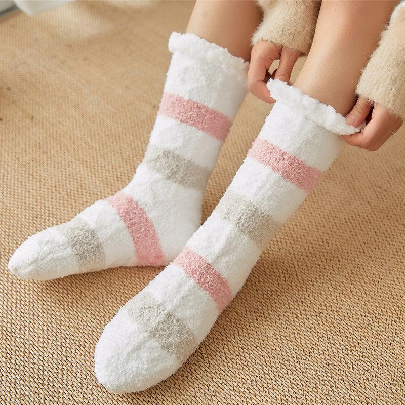 Coral Fleece Floor Socks Adult Wool Socks Postpartum Thicken Autumn And Winter Warmth