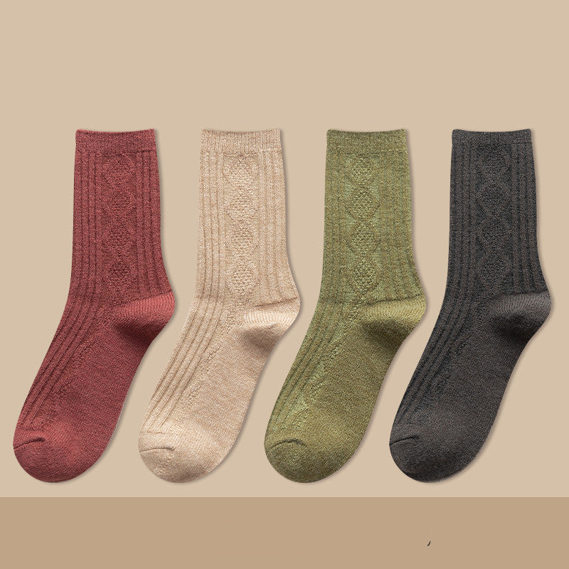 Thickened Cashmere Long Socks For Women Warm Pile