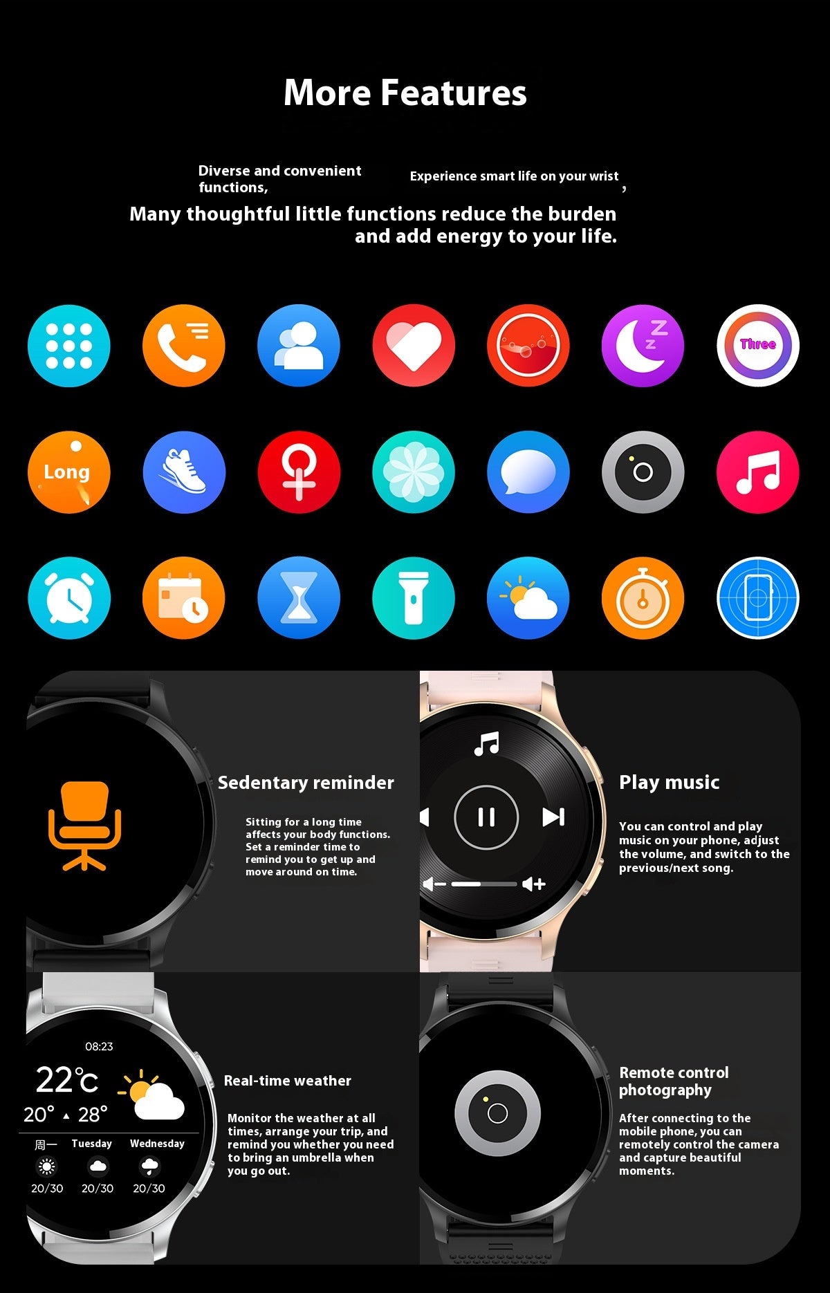 waterproof smart watch for women