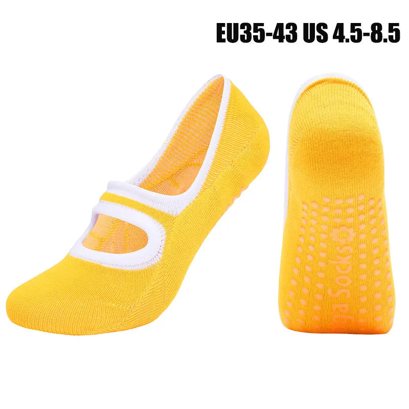 Anti slip backless pilates and yoga grip socks - view 5