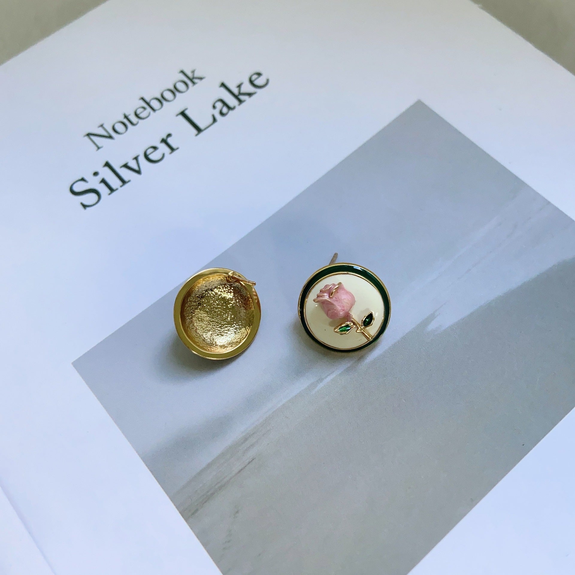 Vintage Rose Stud Earrings For Women Trendy Earrings