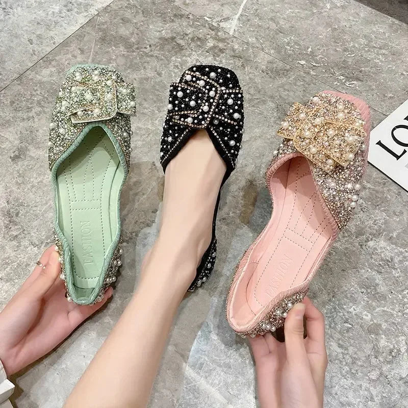 Women Fashion Flat Single Shoes Feamle Autumn Pointed Toe Shoes Flat Loafers Soft Sole Ladies Plus Size 35-43 Zapatos De Mujer - Fashioinista