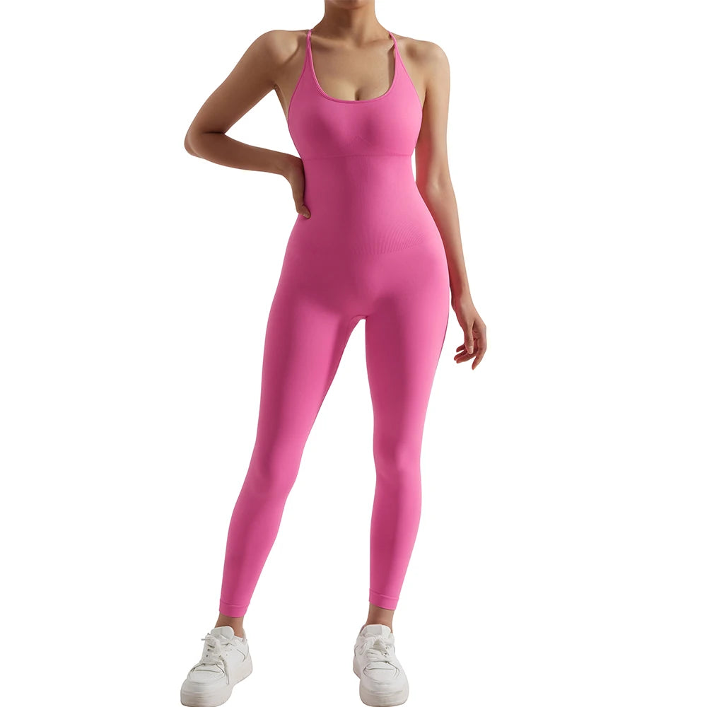 Sleeveless bodycon jumpsuit in knitted fabric - view 15