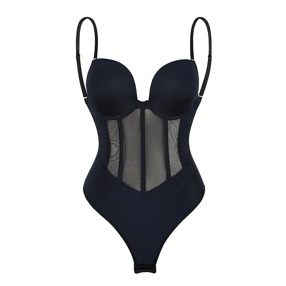 Backless shaper bodysuit with a built in bra - view 7