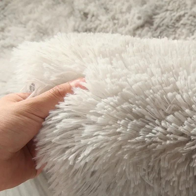 Super Soft Plush Round Rug Mat Fluffy White Carpets For Living Room Home Decor Bedroom Kid Room Decoration Salon Thick Pile Rug - Fashioinista