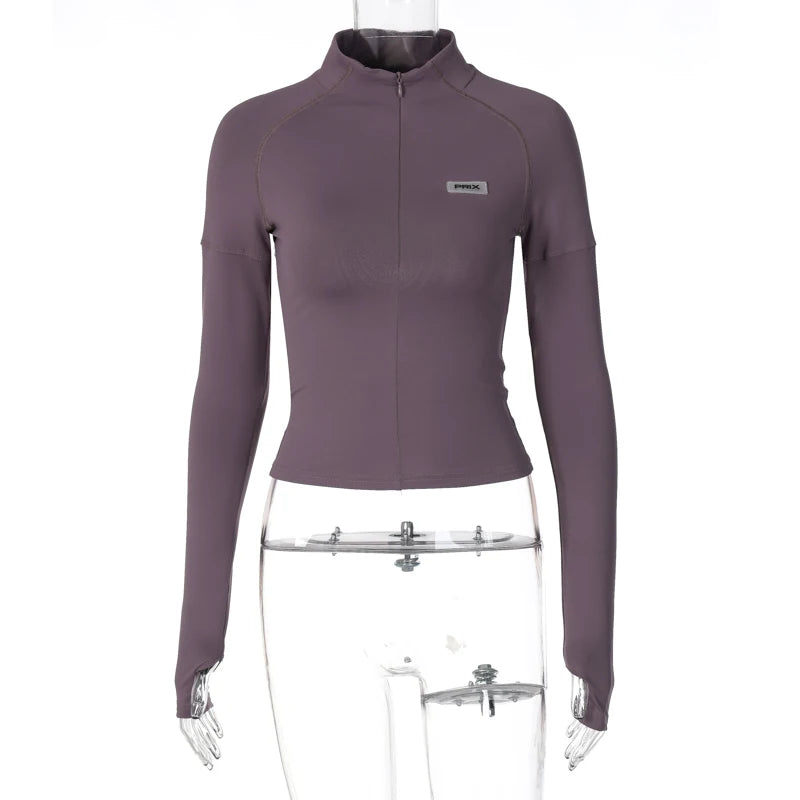 Lygens Causal Long Sleeve Zipper Slim Fit Shirt Daily Autumn Winter Streetwear Party Basic Fashion Tops Women Wholesale Clothes - Fashioinista