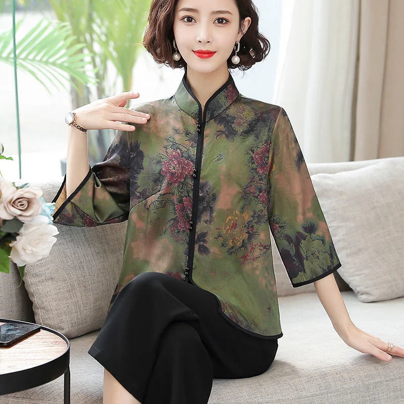 Cheongsam Blouse - cheongsam blouse - view 1