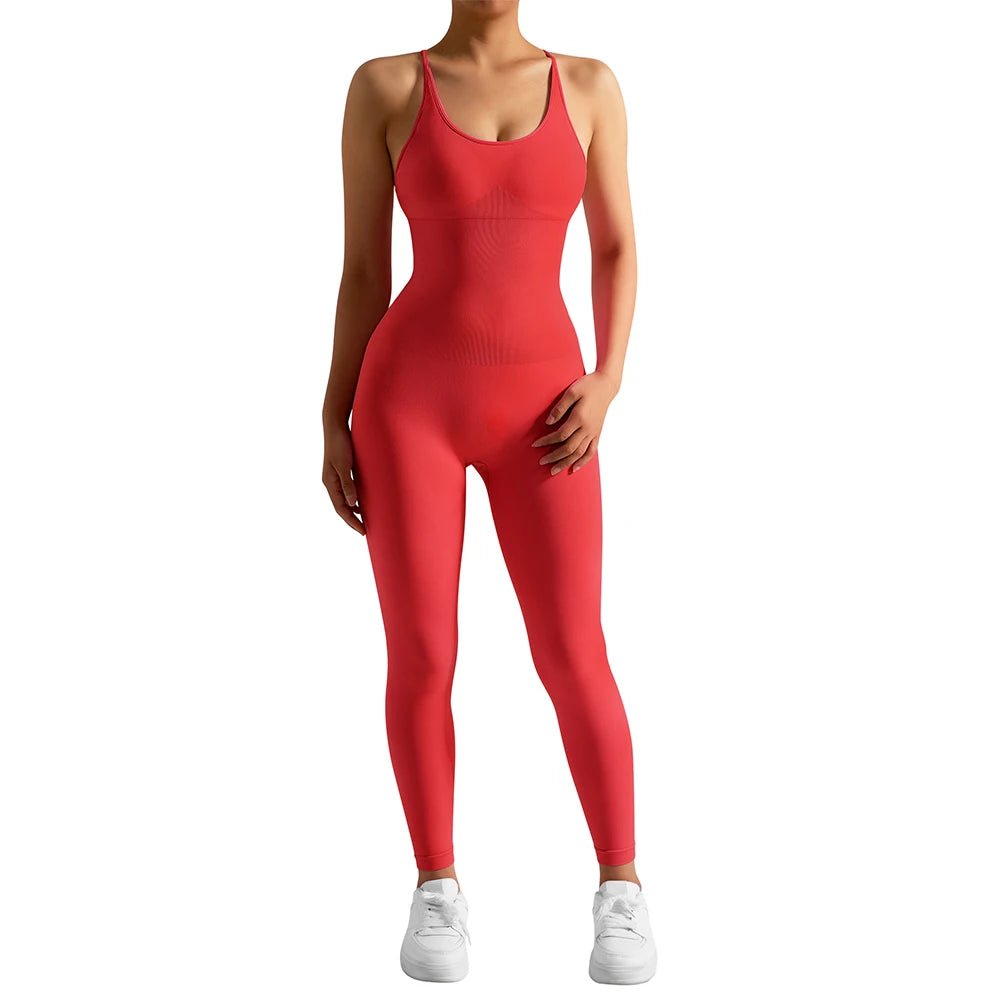 Sleeveless bodycon jumpsuit in knitted fabric - view 17
