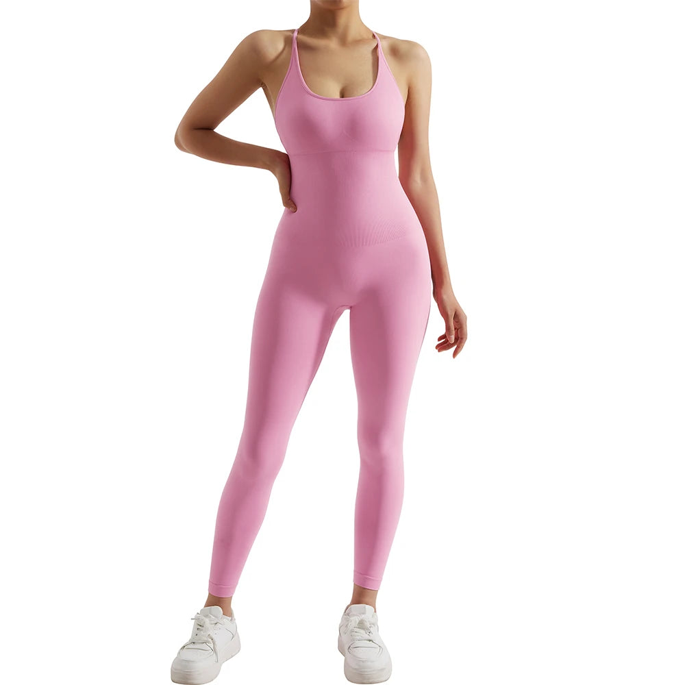 Sleeveless bodycon jumpsuit in knitted fabric - view 16