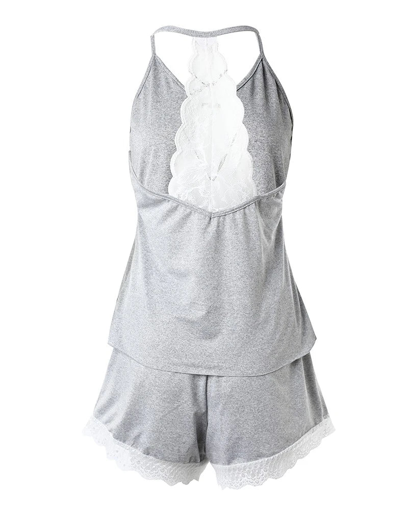 Crochet Lace Pajama Set - lace pajama set - view 5