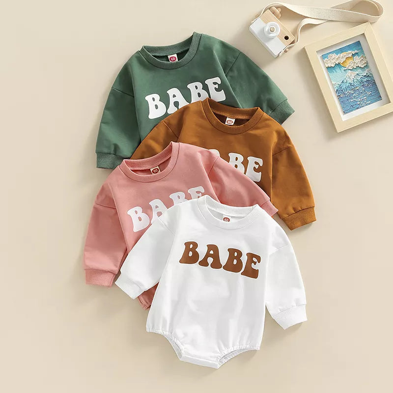 Baby long sleeve letter print bodysuit - view 1