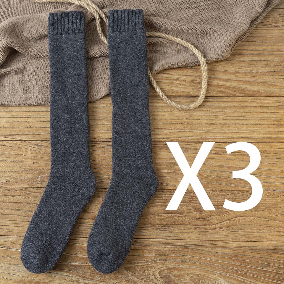 Winter Warm Stockings Plus Fleece Men's Wool Calf Socks
