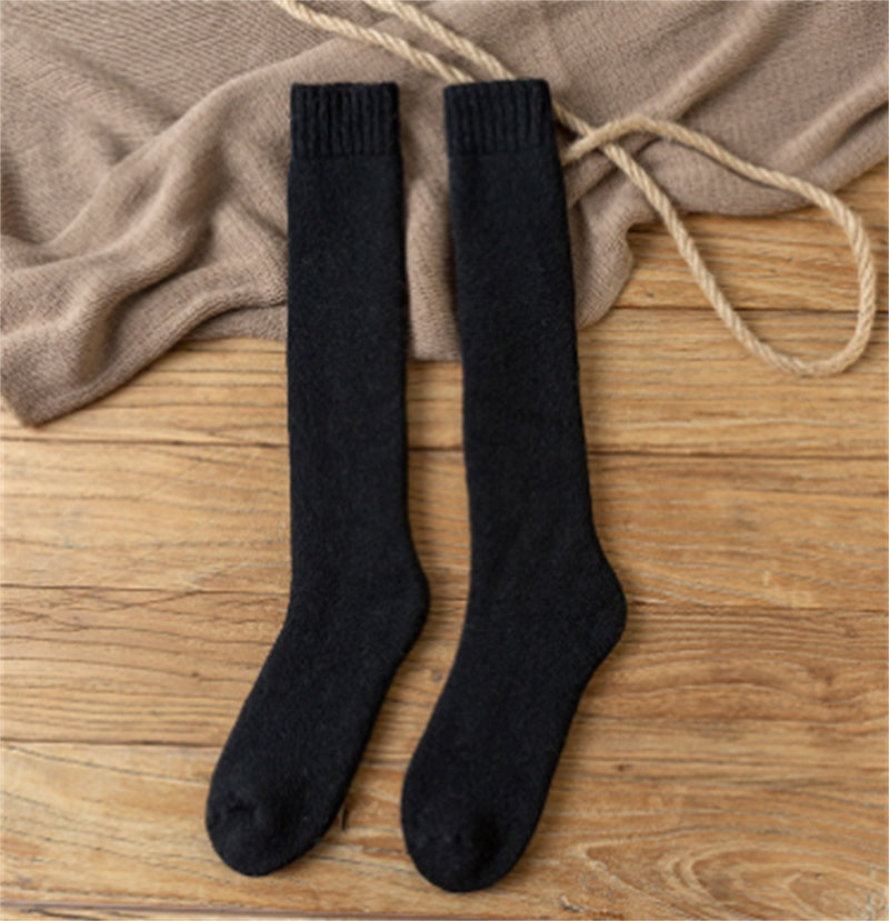 Winter Warm Stockings Plus Fleece Men's Wool Calf Socks