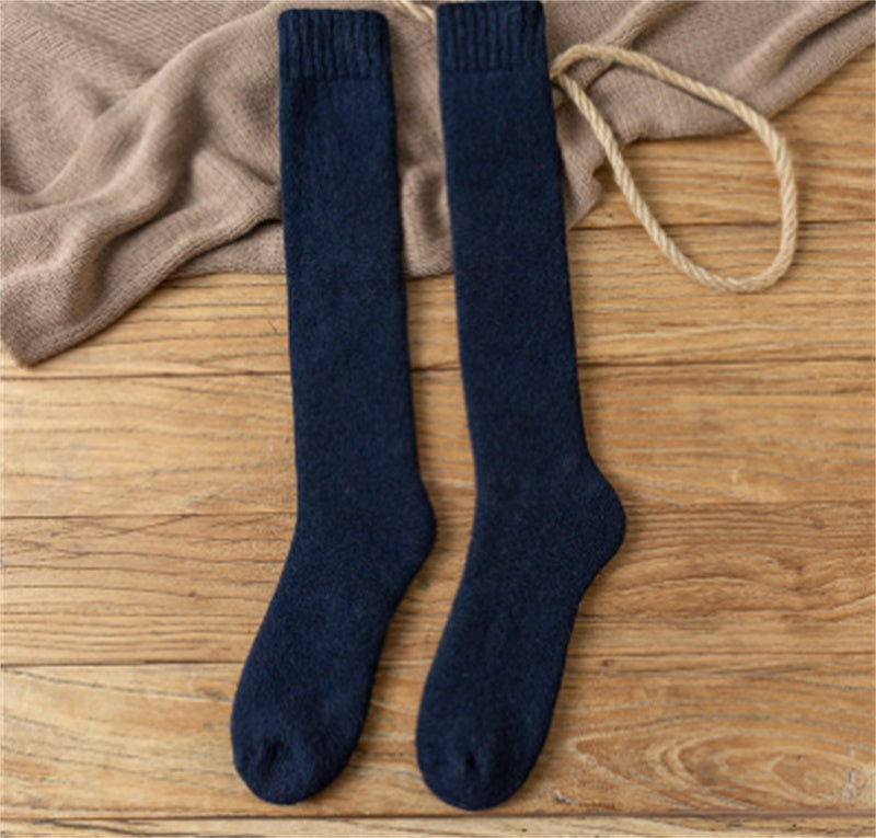 Winter Warm Stockings Plus Fleece Men's Wool Calf Socks