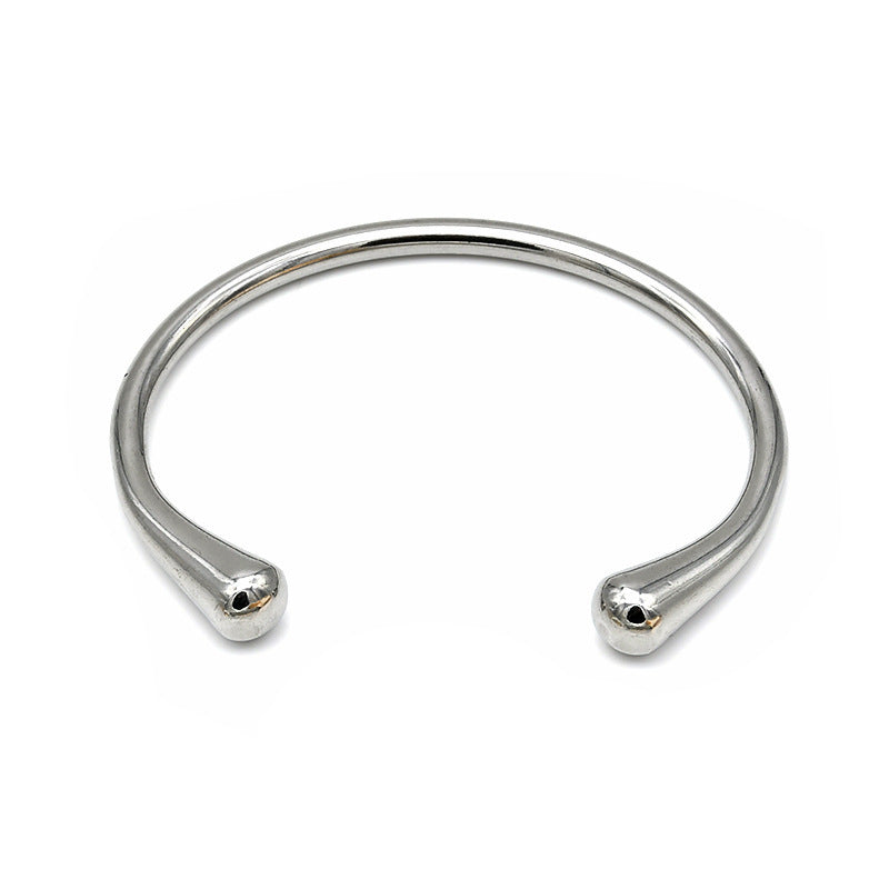 18K Gold Plated Simple Drop Shape Titanium Steel Bracelet
