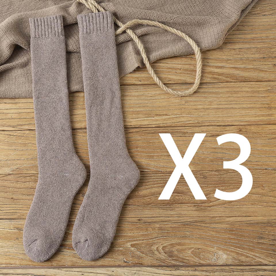 Winter Warm Stockings Plus Fleece Men's Wool Calf Socks