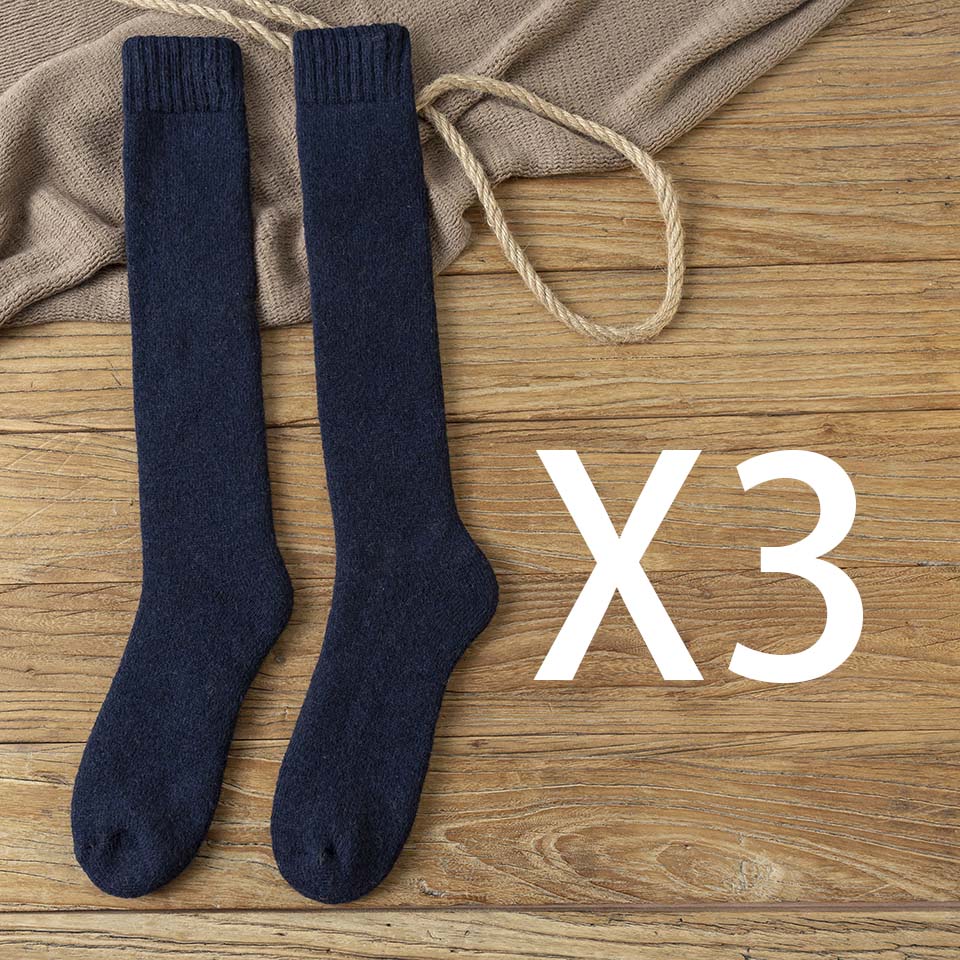 Winter Warm Stockings Plus Fleece Men's Wool Calf Socks