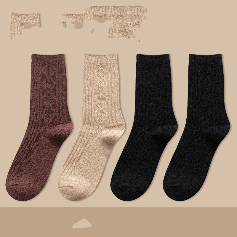 Thickened Cashmere Long Socks For Women Warm Pile