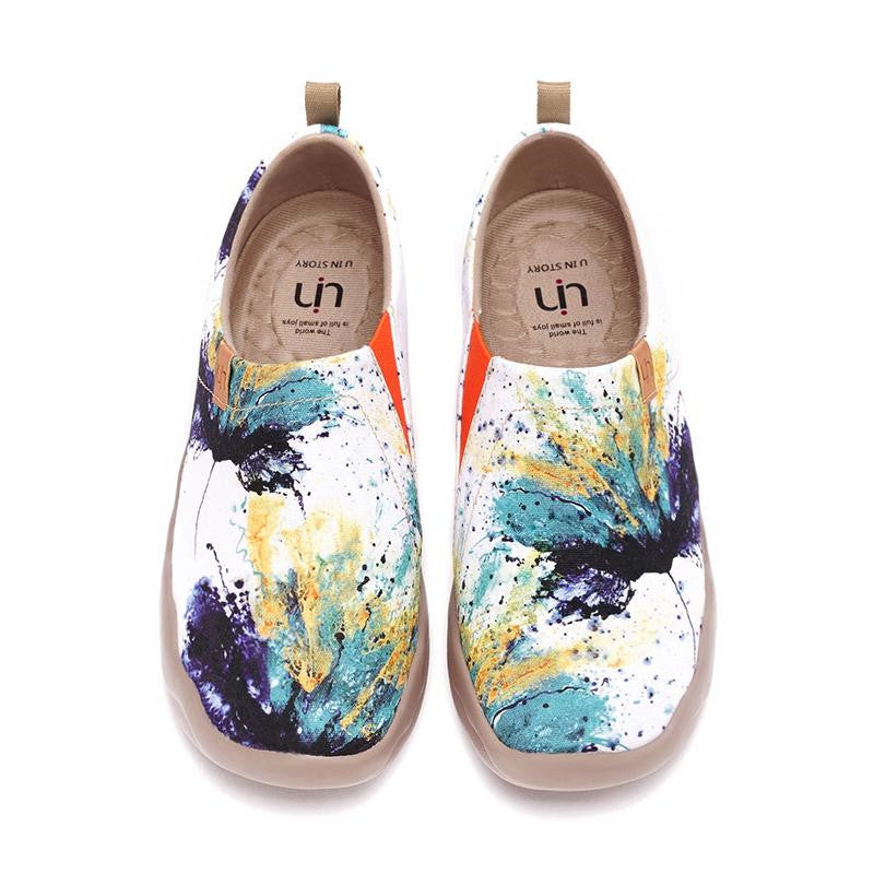 Women's Casual Shoes Painted Walking Slip On Lightweight Loafers Comfortable Canvas Fashion Sneakers - Fashioinista