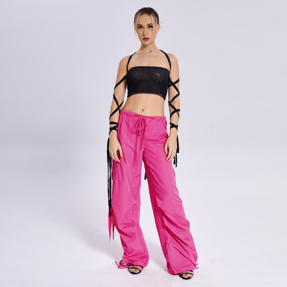 Solid Color Loose Casual Streamer Overalls - Fashioinista