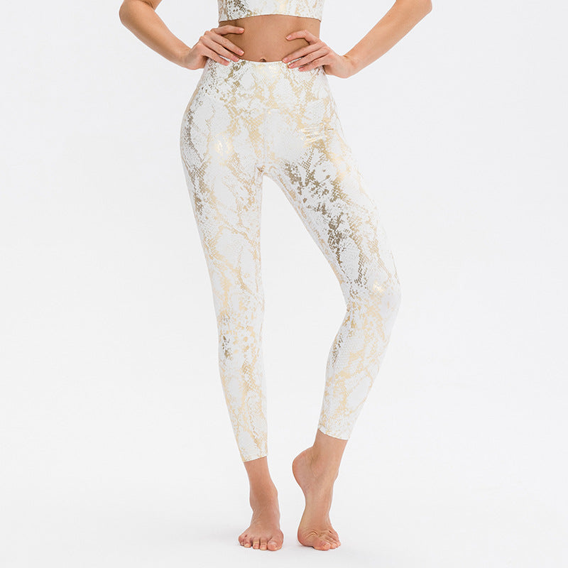 Women's Snake Print Yoga Trousers - Fashioinista