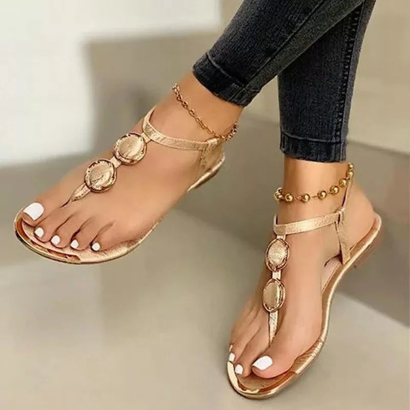 Women's Flat Sandals Summer Beach Shoes - Fashioinista