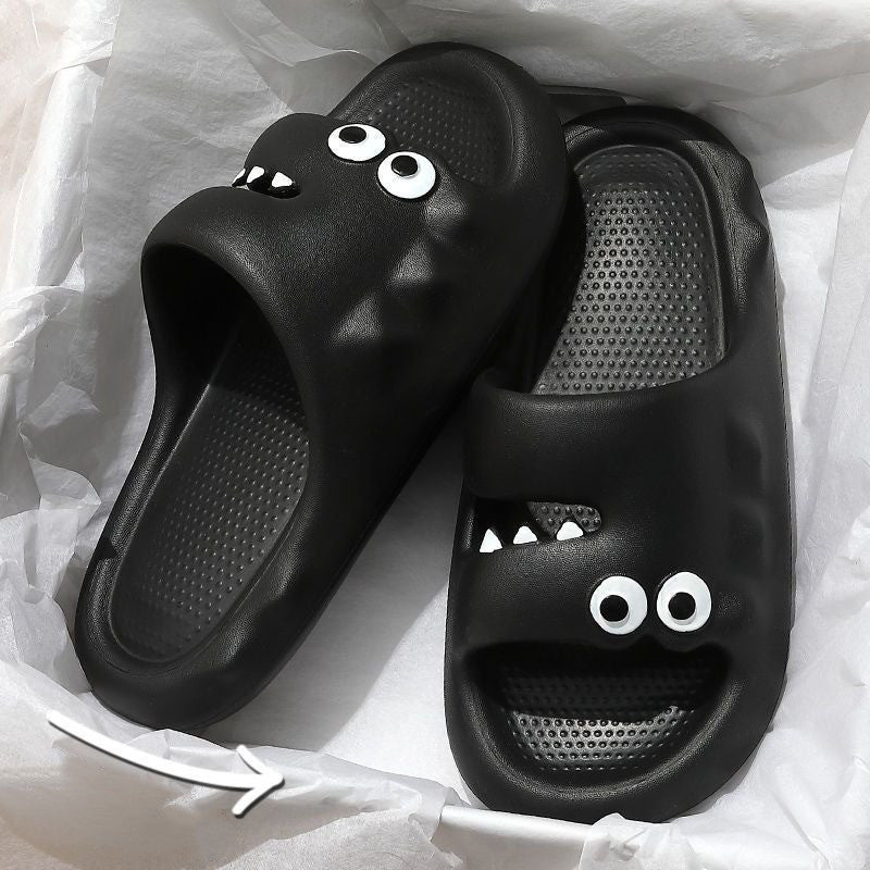 Cute Cartoon Slippers For Women Men Indoor And Outdoor Non-slip Thick Soles Floor Bathroom Slippers Fashion House Shoes - Fashioinista