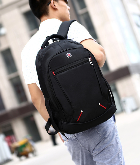 Student Schoolbag Casual Solid Color Material Oxford Man's Backpack - Fashioinista