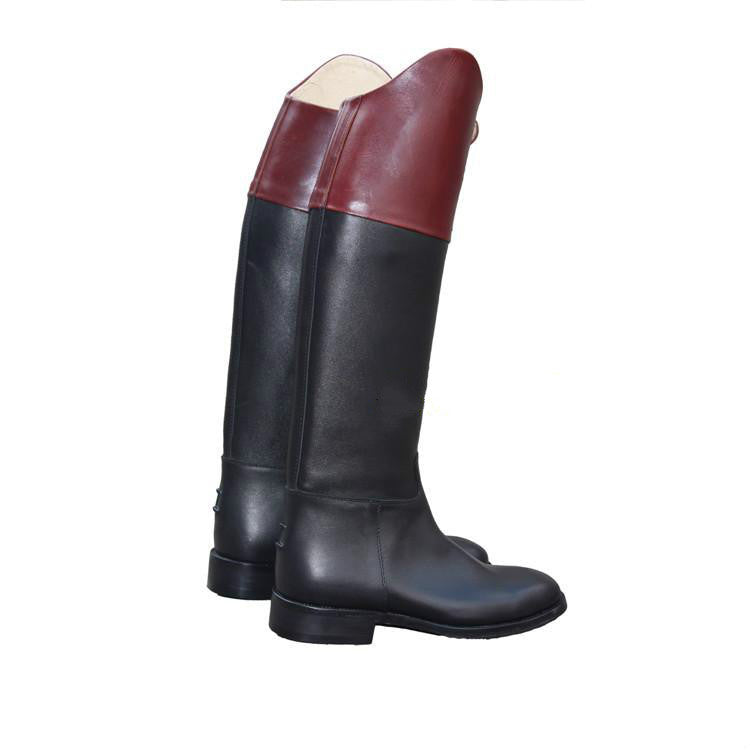 Contrasting color equestrian riding boots - Fashioinista