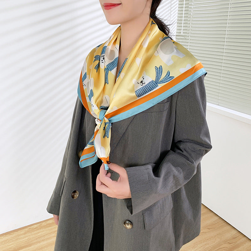 Fashion Silk Scarves Female Printing Hijab - Fashioinista