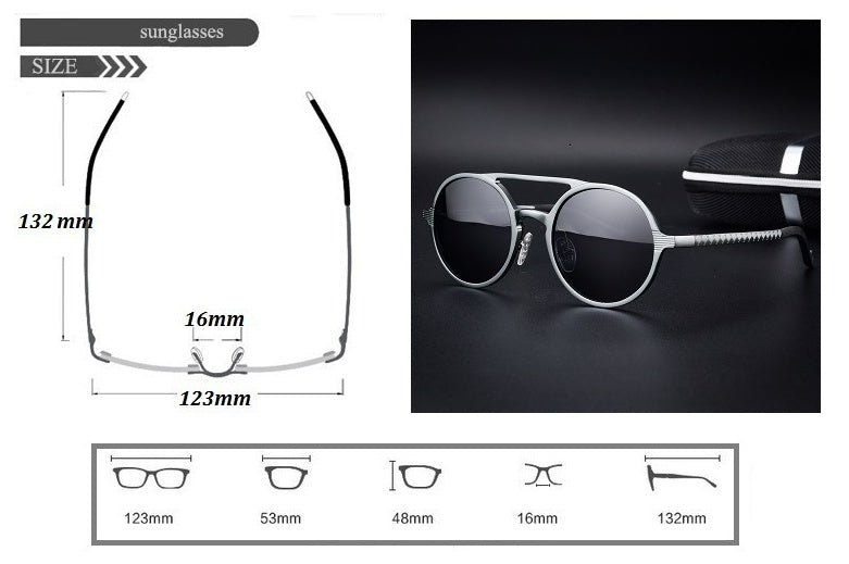 Retro Aluminum Magnesium Sunglasses