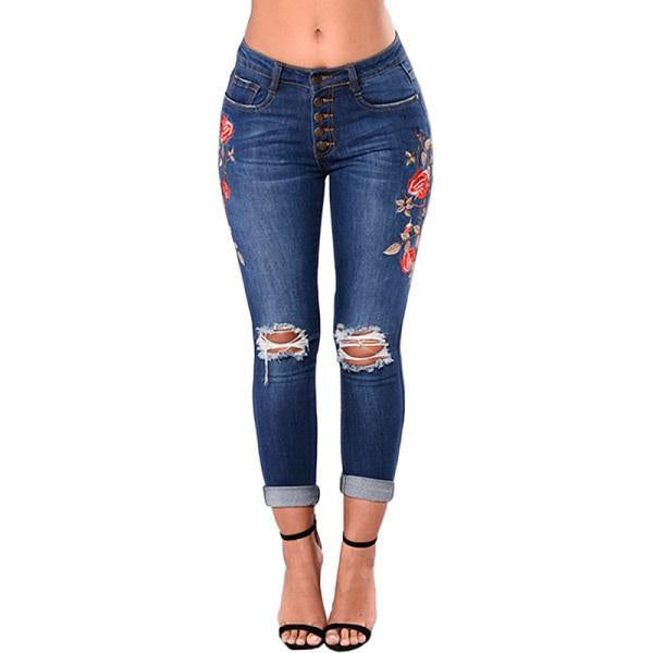 Ripped Jeans For Women 2021 Women Jeans Pencil Pants Denim Jeans - Fashioinista