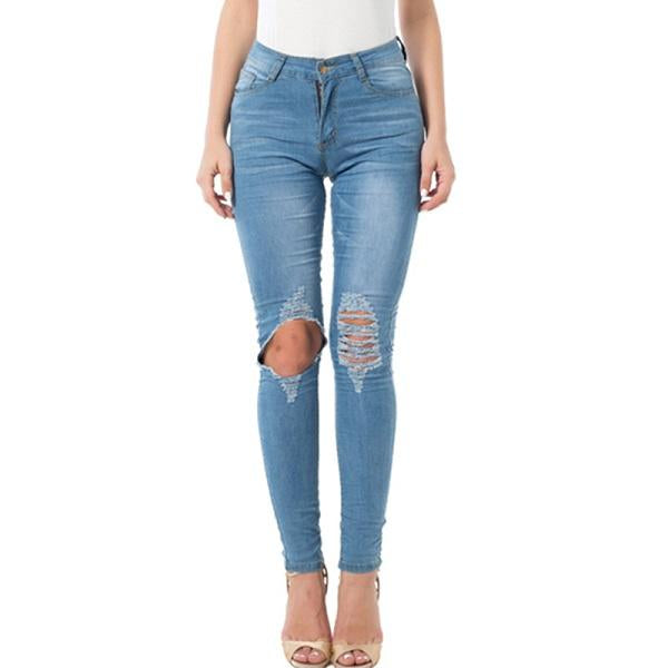 Ripped Jeans For Women 2021 Women Jeans Pencil Pants Denim Jeans - Fashioinista