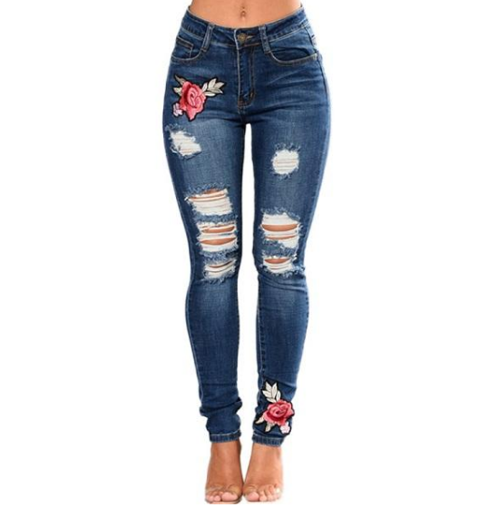 Ripped Jeans For Women 2021 Women Jeans Pencil Pants Denim Jeans - Fashioinista