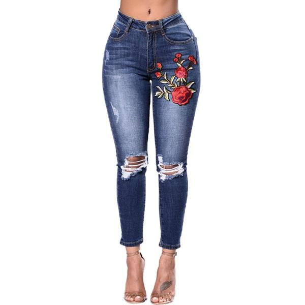 Ripped Jeans For Women 2021 Women Jeans Pencil Pants Denim Jeans - Fashioinista