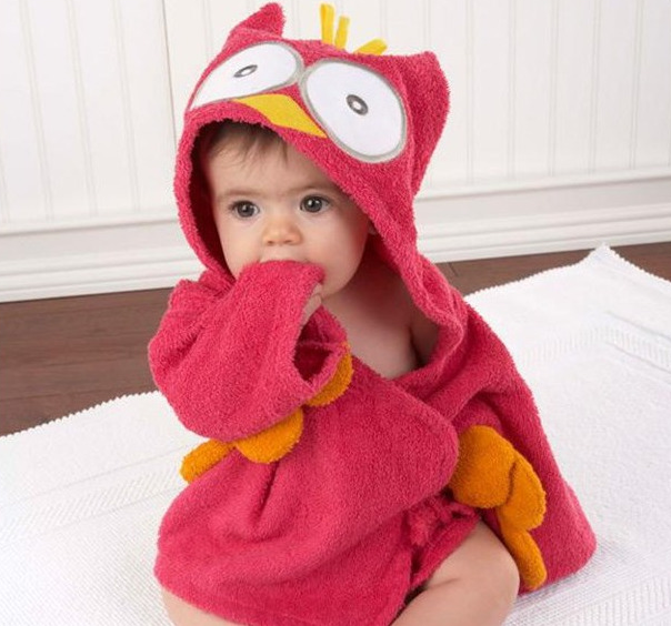 Cartoon Cute Animal Modeling Baby Bath Towels Baby Bathrobes Cotton Children's Bathrobes Baby Hooded - Fashioinista