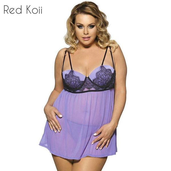 sexy dessous good quality plus size women chemise - Fashioinista