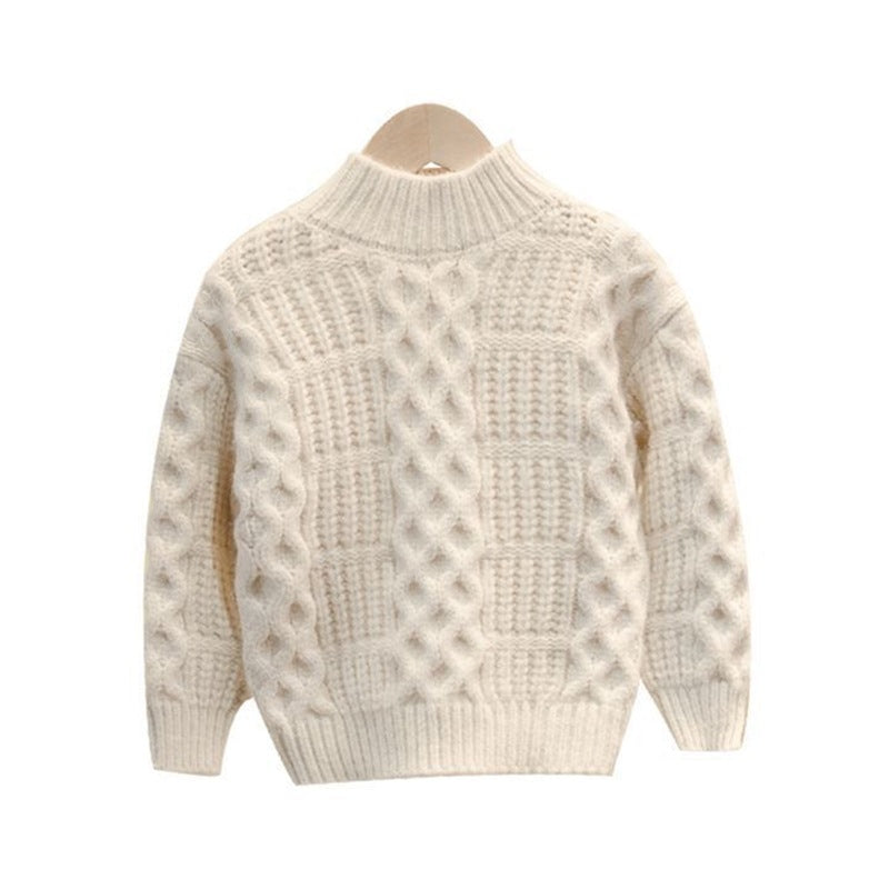 Boys' velvet sweater in green, white or yellow - view 2
